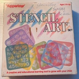 Vintage Tupperware stencils - Tuppertoys set of 8.